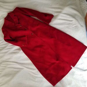 Vintage Wells & Coverly Red Wool Coat